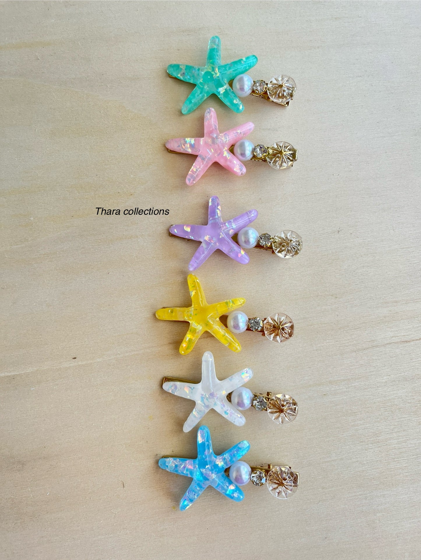 Starfish Charm Hair Clips - Set of 2