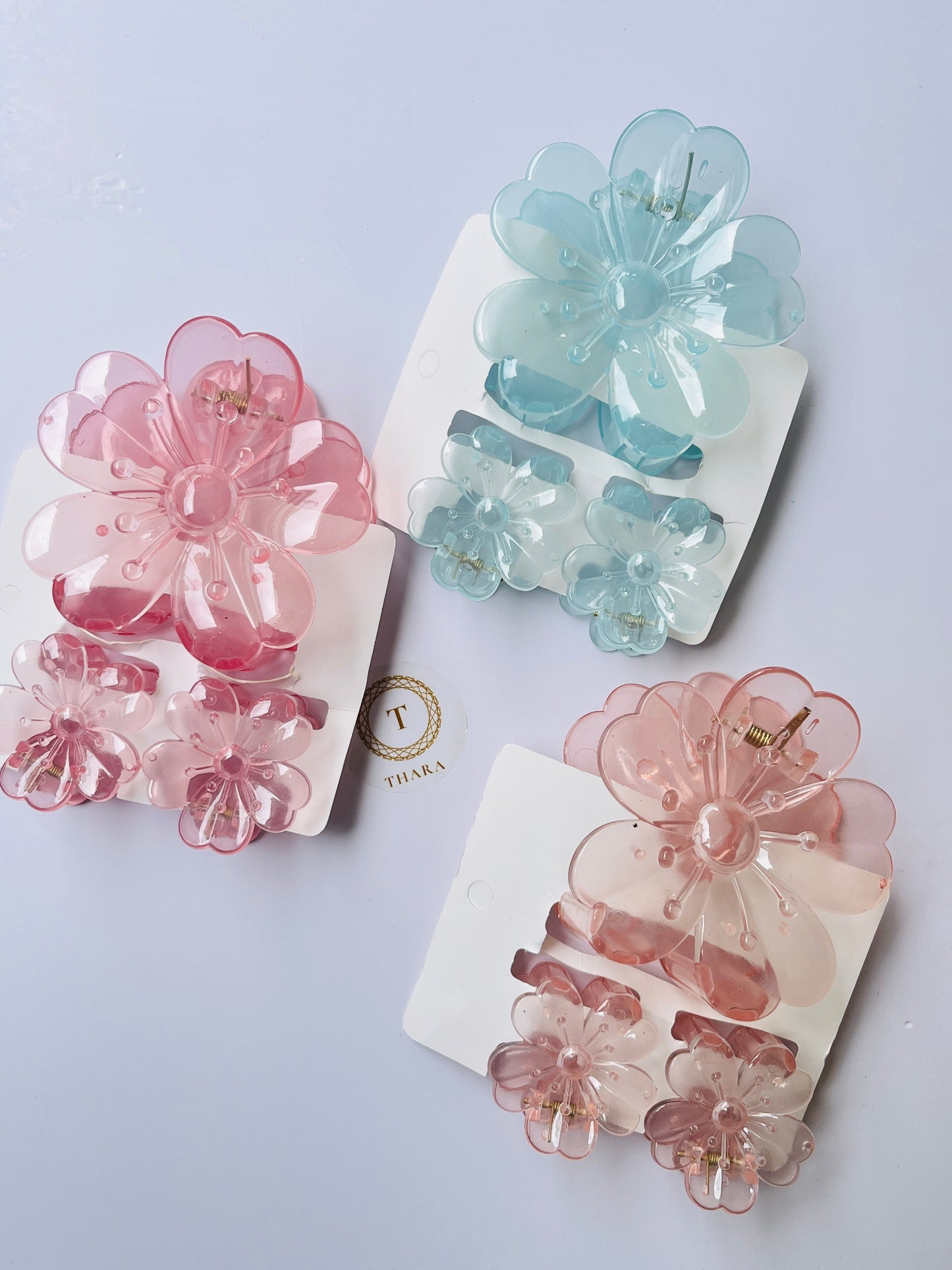 Watercolor Floral Hair Clip Combo