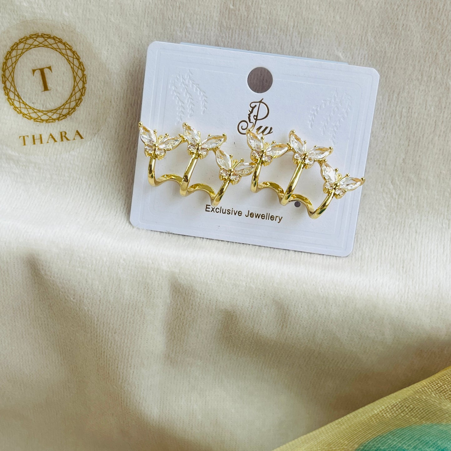 Spiral Triple Butterfly Earrings