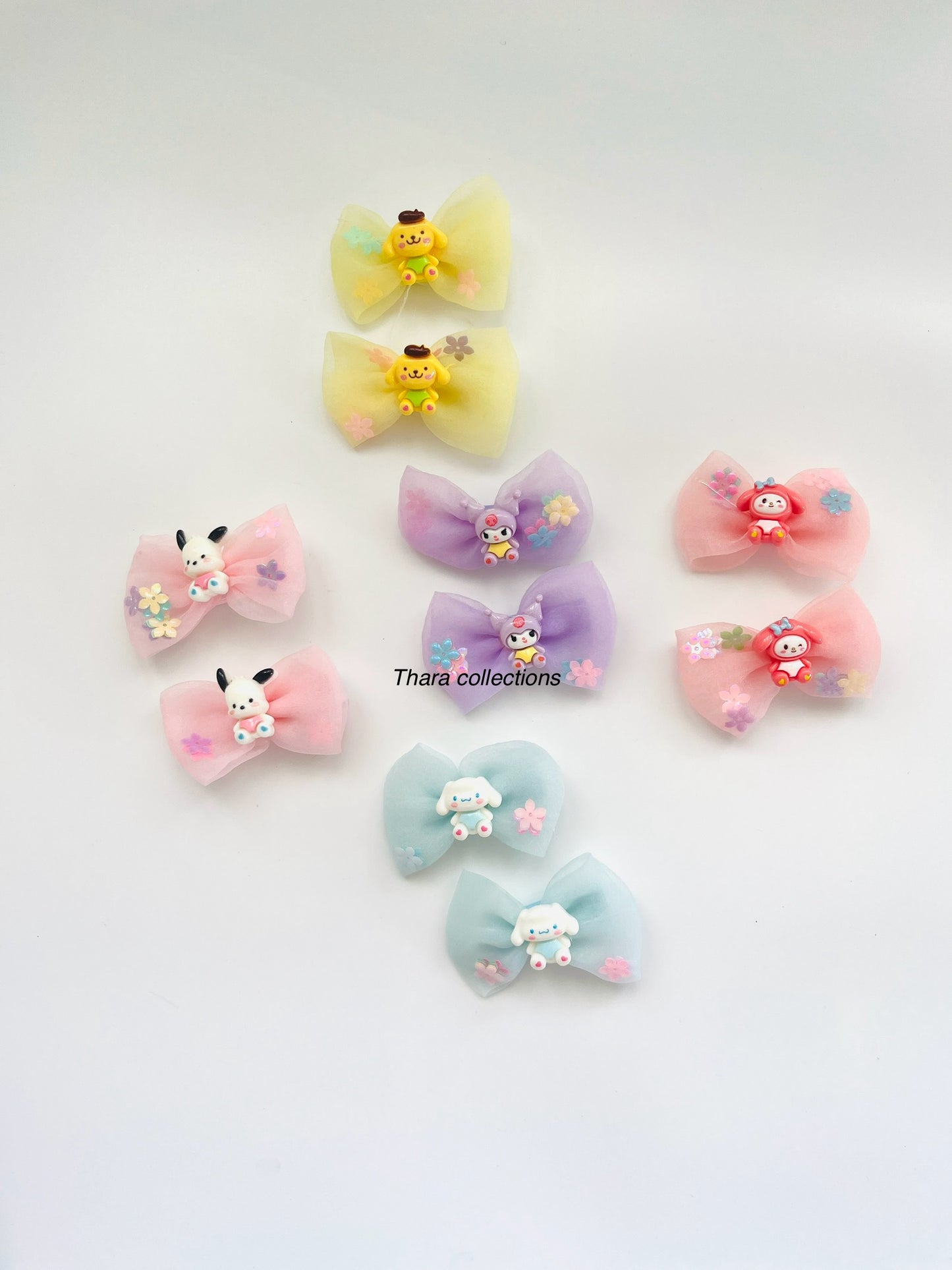 Character bow clips - Set of 2