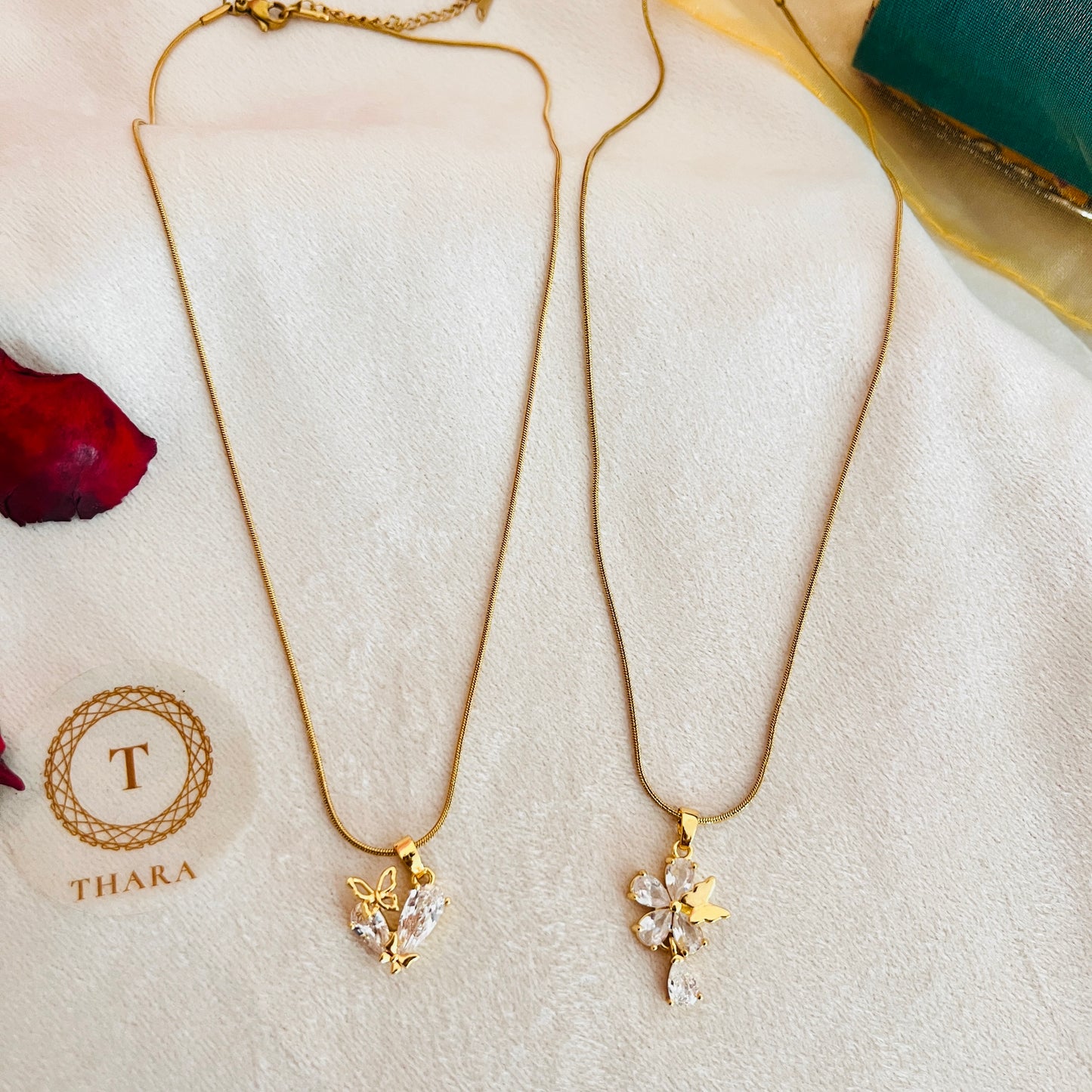 Classic Butterfly Zircon Stone Antitarnish Chain