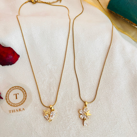 Classic Butterfly Zircon Stone Antitarnish Chain