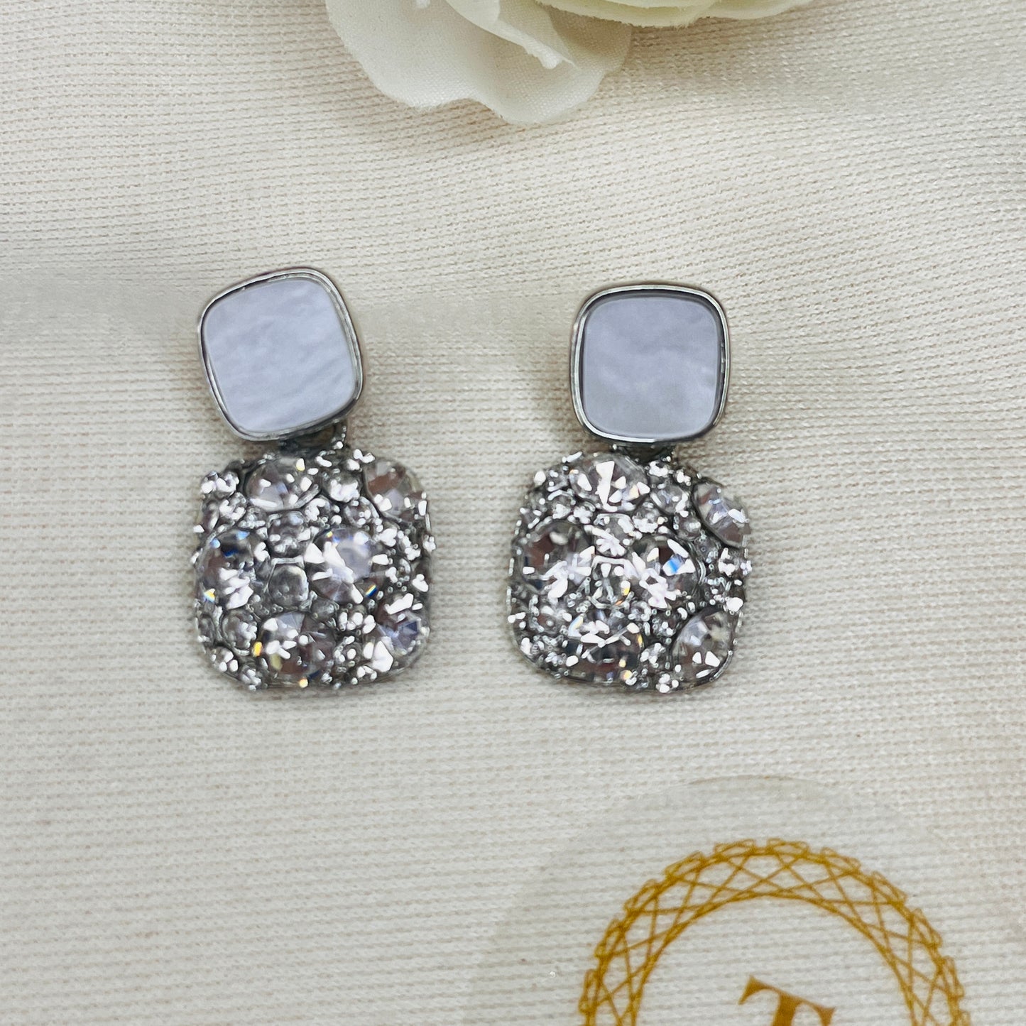 Radiant Square Dangle Earrings