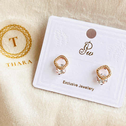 RoseGold Minimal Stud Earrings 2