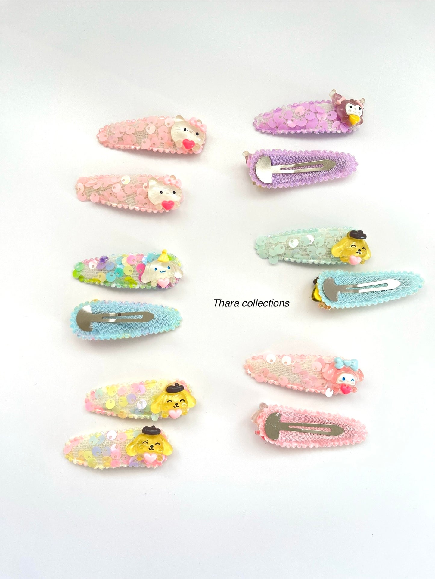 Sequin Character Tic Tac Clips – set of 2