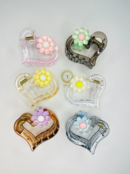 Transparent Heart ClawClip