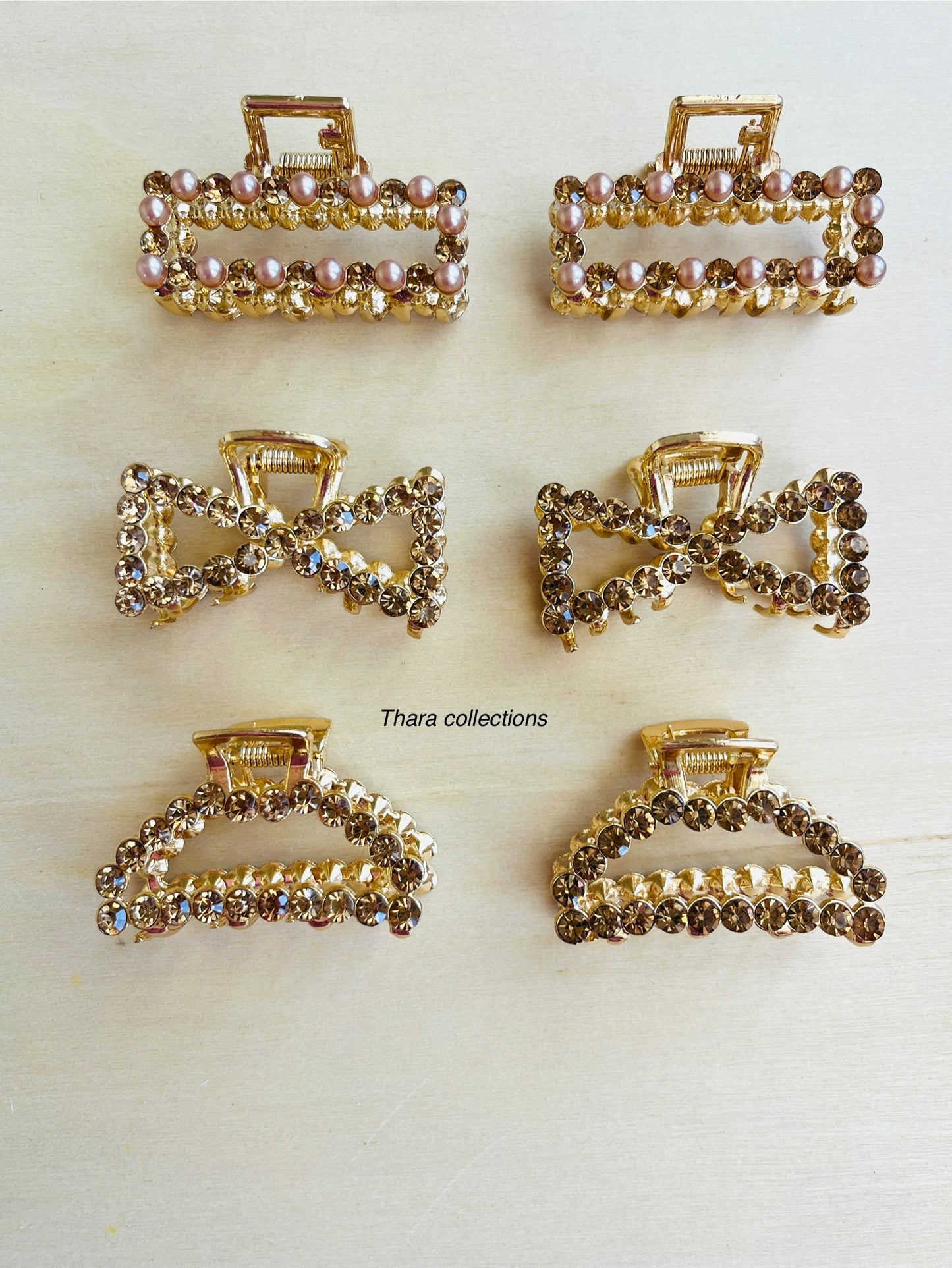 Crystal & Pearl Hair Claw Set – Chic & Versatile Designs