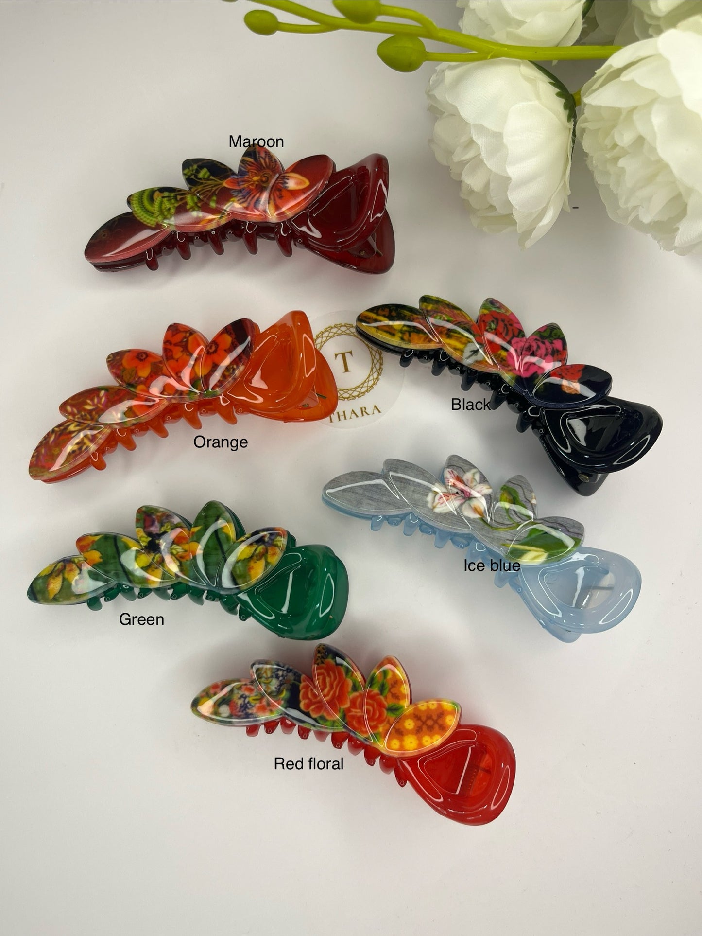 Printed Floral Banana clip - Brand Honey