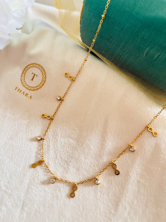Antitarnish Infinity Charms Necklace
