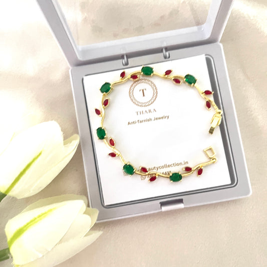Viral Tulip Bracelet - Emerald Ruby