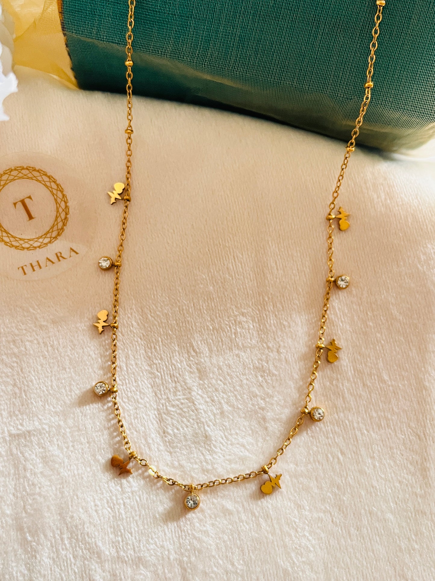 Antitarnish Heartrate charms Necklace