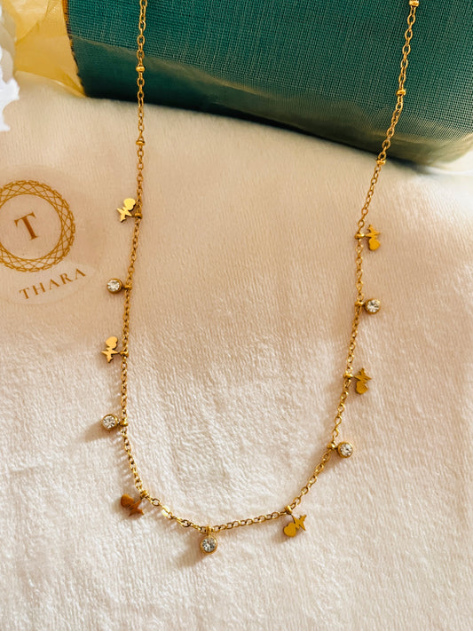 Antitarnish Heartrate charms Necklace