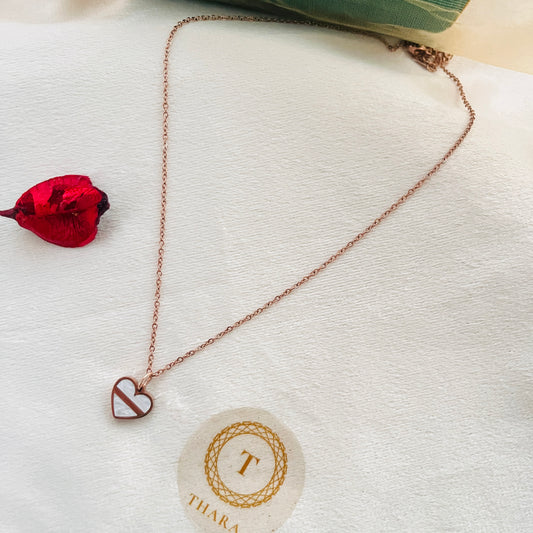 Dual side Pendant RoseGold Chain - Heart 1