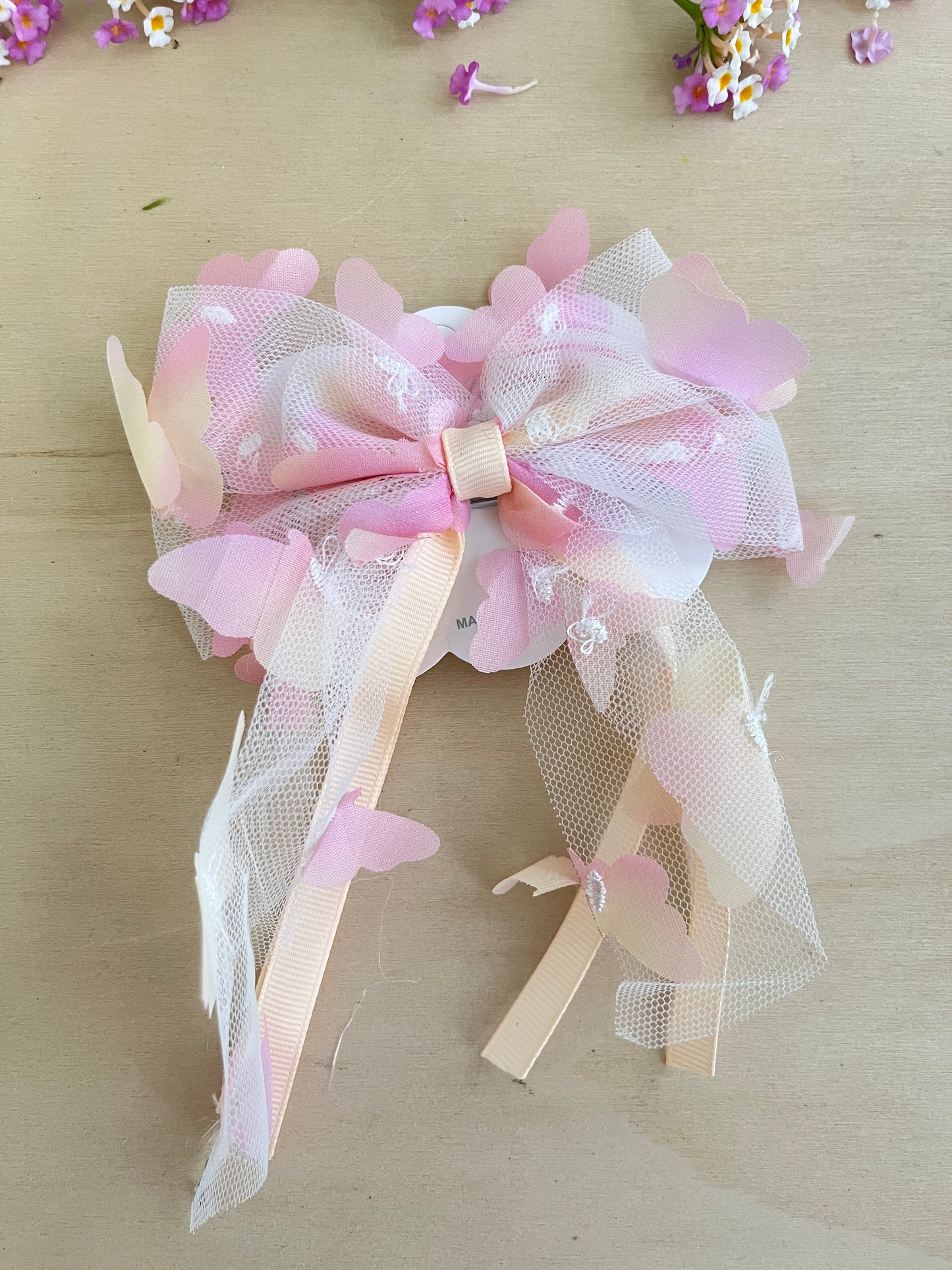 Pastel Butterfly Bow Hair Clip