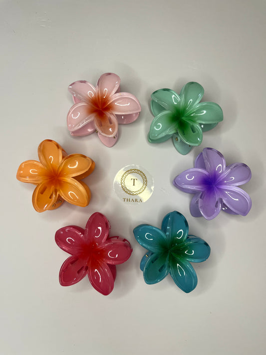Plumeria Flower Hair Clip - Medium