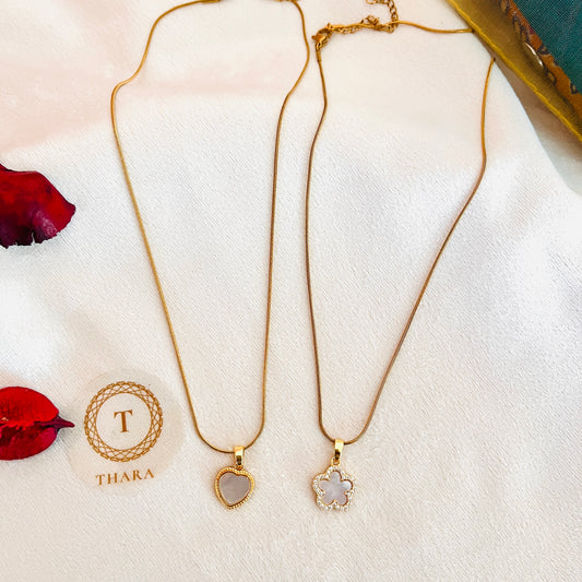Clover / Heart Pendant Antitarnish Chain