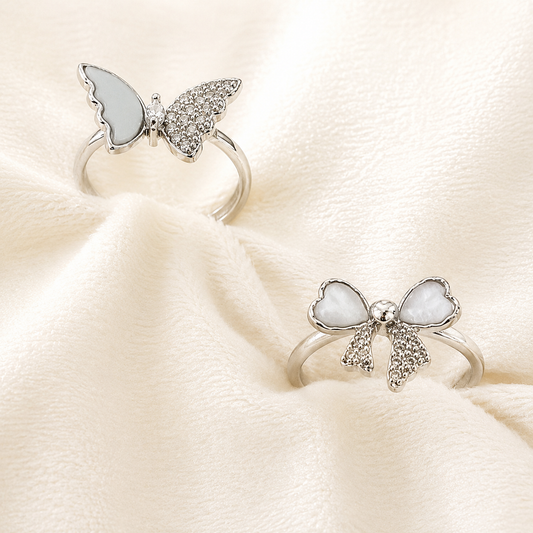 Butterfly & Bow Adjustable Ring
