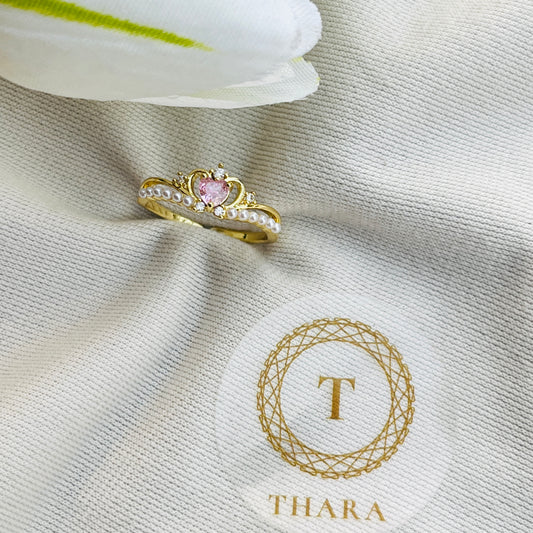 Pink Crown Antitarnish Rings