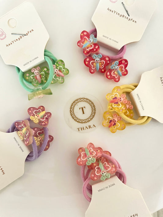 Mini Butterfly hair ties - Pack of 3