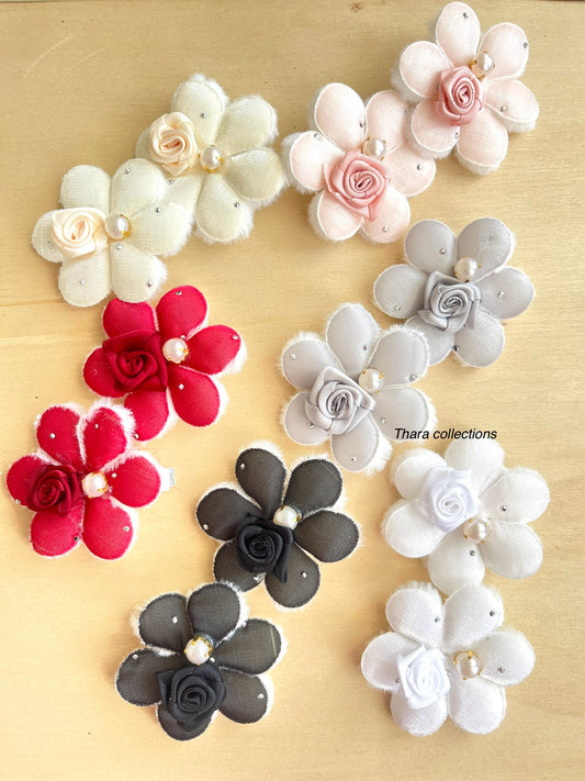 Floral Bloom Hair Clips - Set of 2