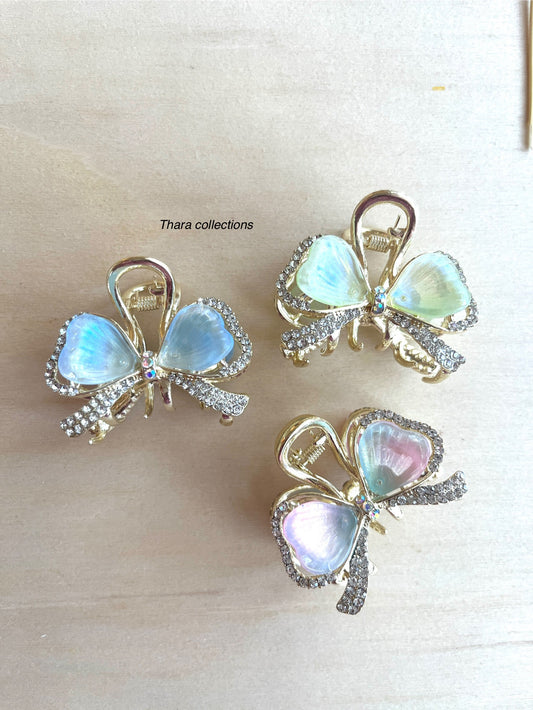 Sparkling Butterfly Hair Claw Clip – Iridescent Elegance