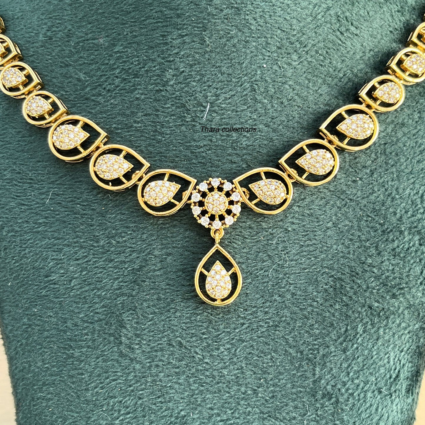 Radiant Teardrop Elegance Necklace Set