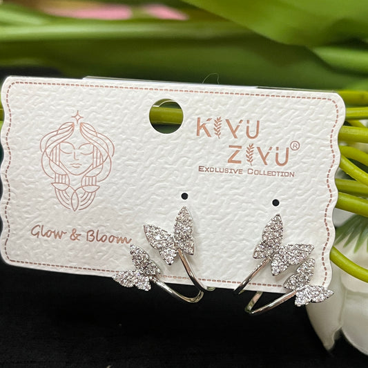 Dual Butterfly Stud Earrings
