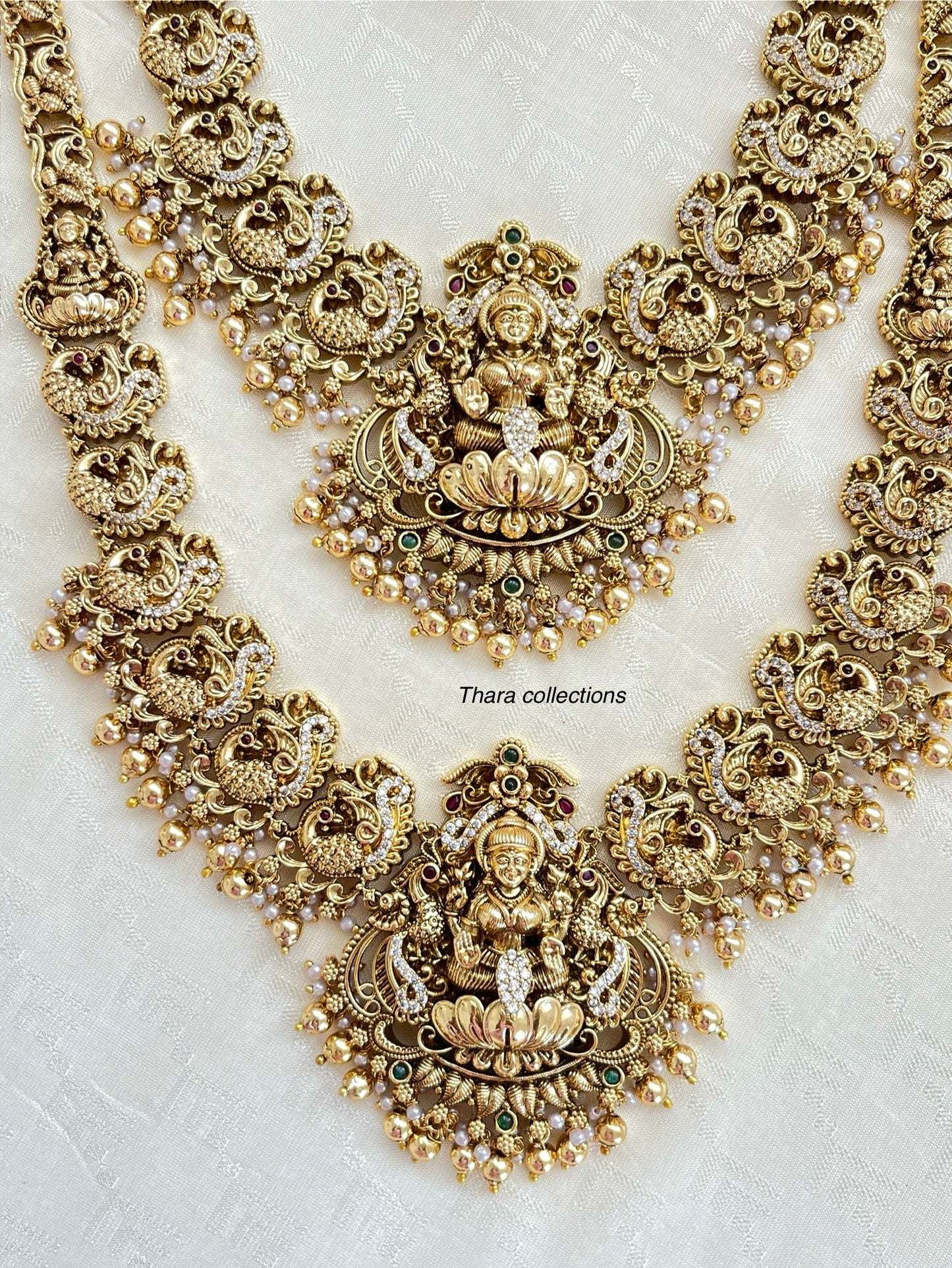 Traditional Lakshmi Semi Bridal Set – Gold Plated