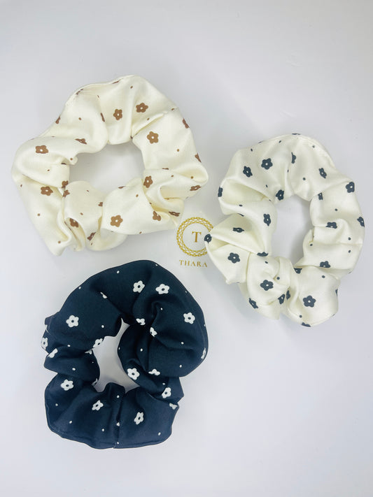 Mini Floral Printed Scrunchies