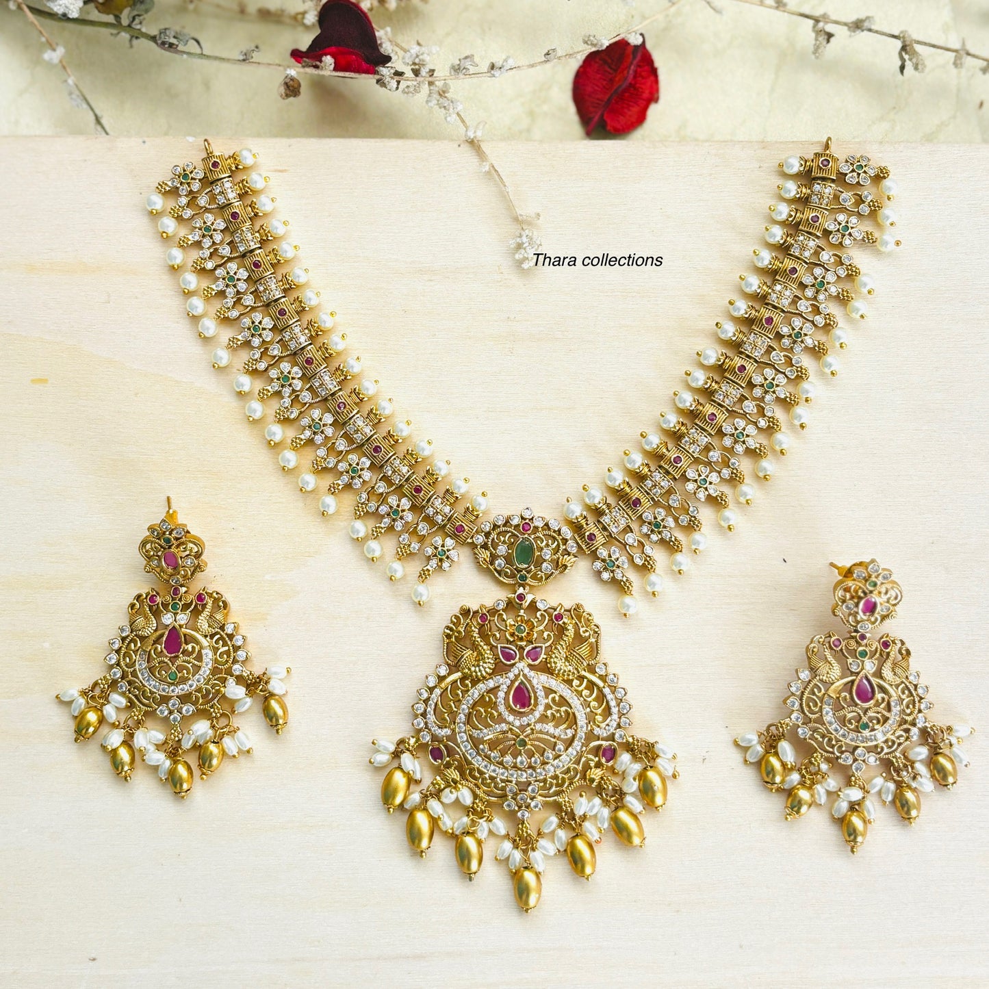 Royal Heritage Pearl Temple Necklace Set