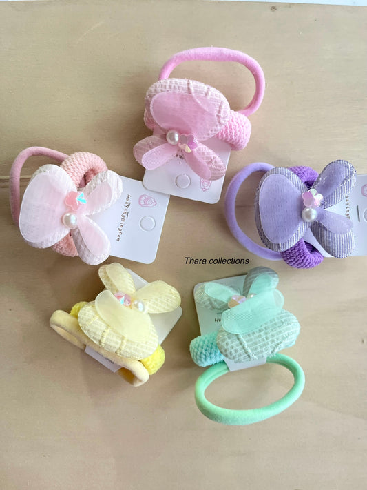 Bunny Pearl Hair Ties – Set of 2