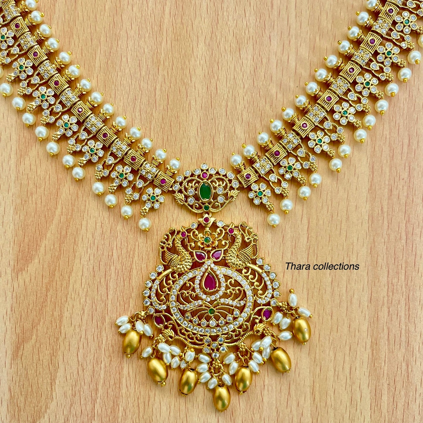 Royal Heritage Pearl Temple Necklace Set