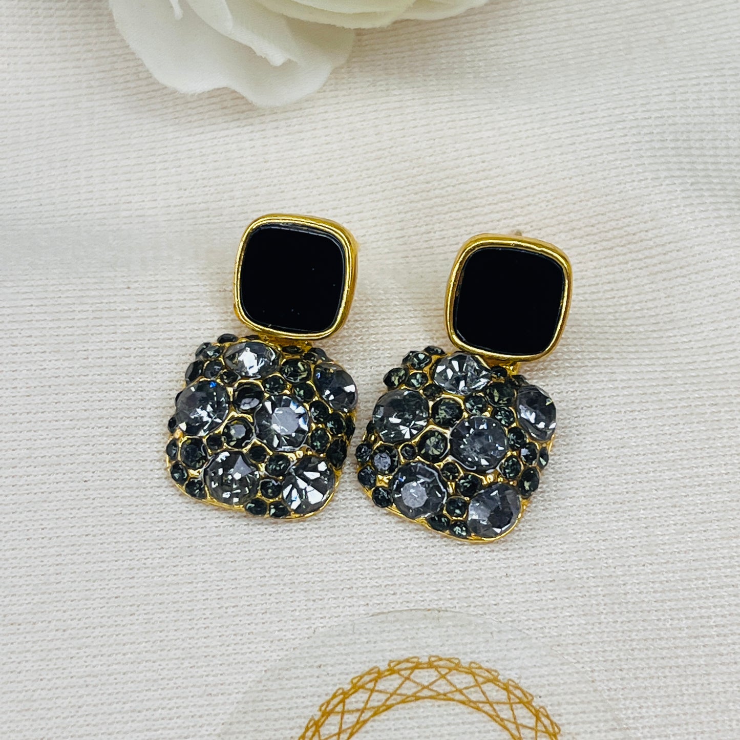 Radiant Square Dangle Earrings