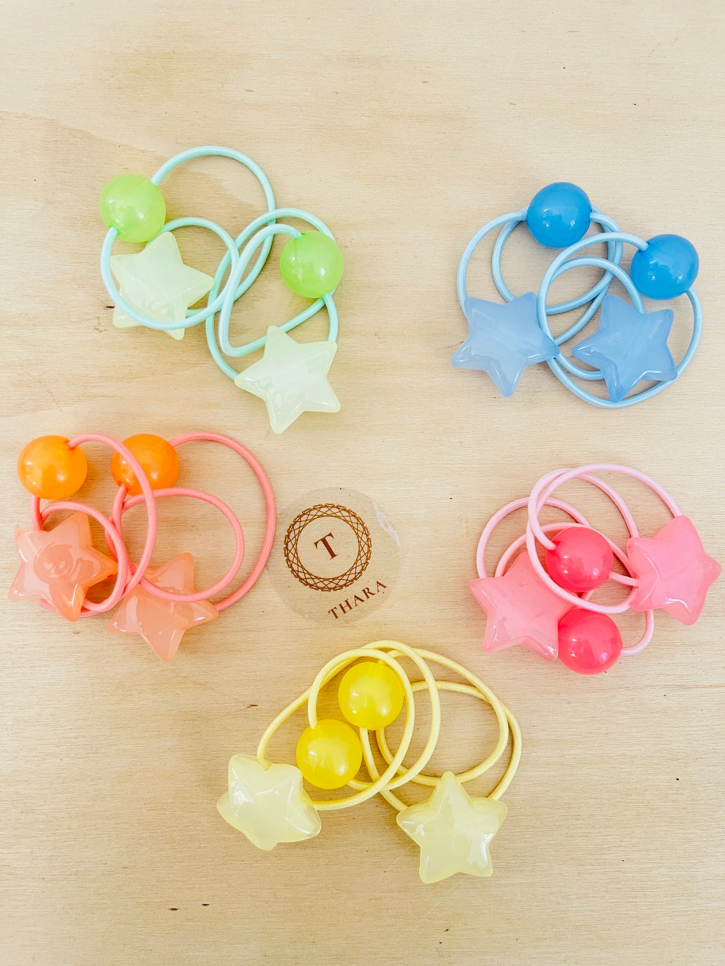 Star Bubble Hair Ties - set of 2