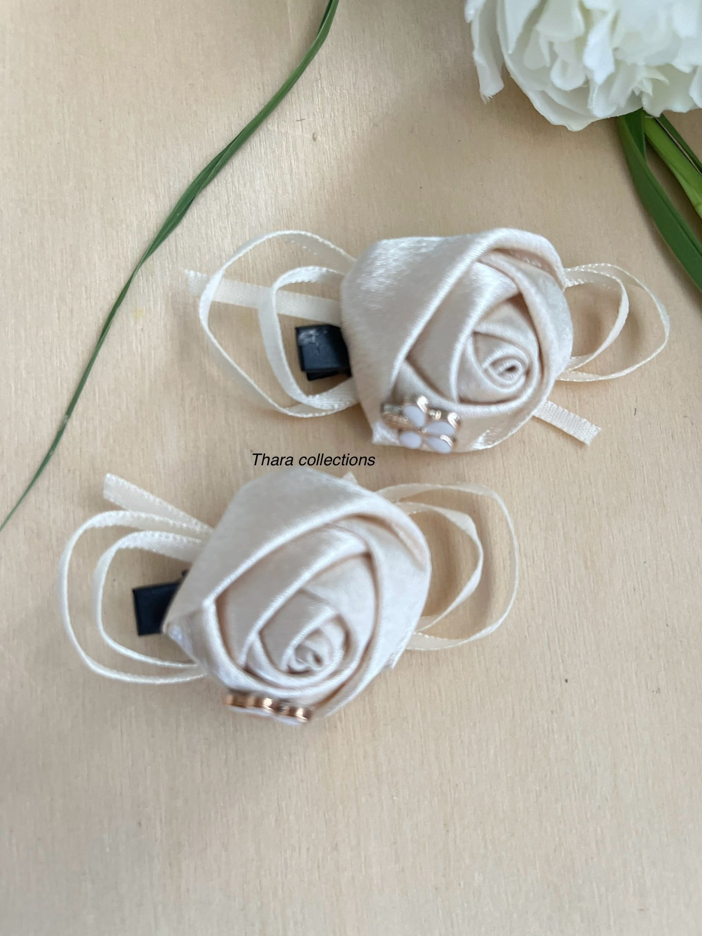 Floral Rose Alligator Clip