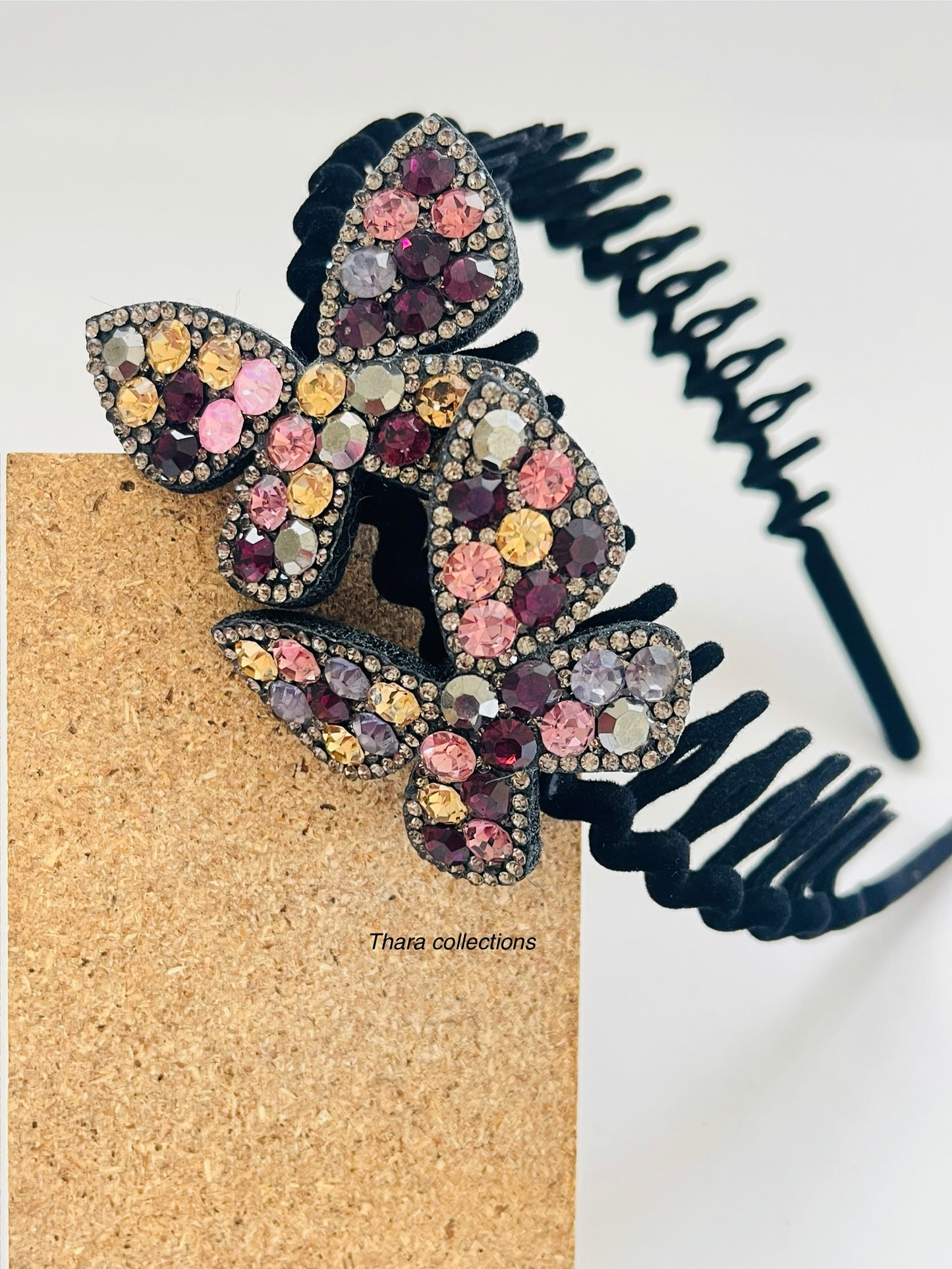 Sparkling Butterfly Rhinestone Comb-style Hairband