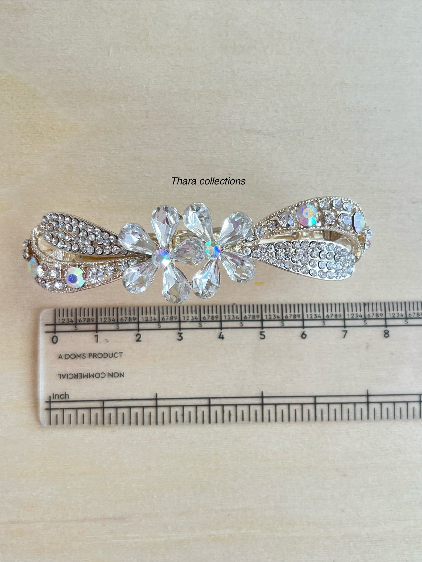 Sparkling Floral Crystal Barrette