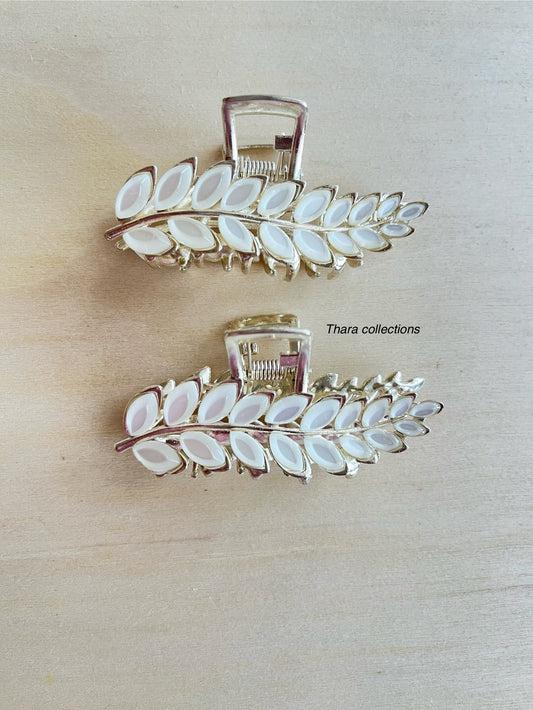 Korean Style Leaf Hair Claw Clip