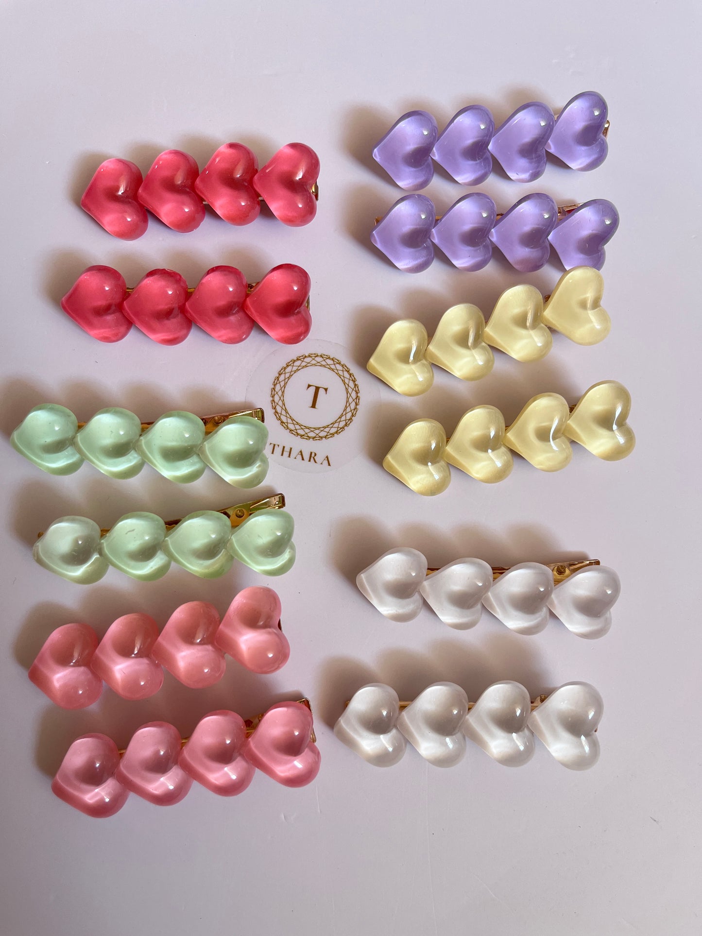 Heart Korean Style Alligator Hairclips