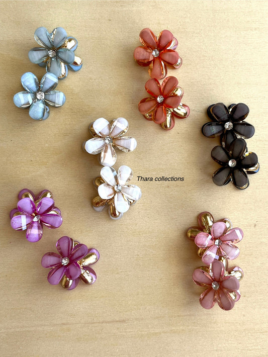 Floral Mini Claw Clip - Pack of 12