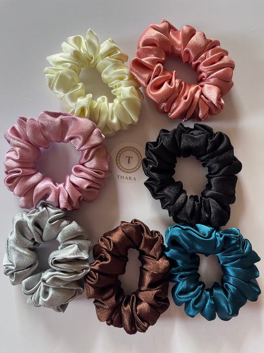 Premium Satin Scrunchies- Small
