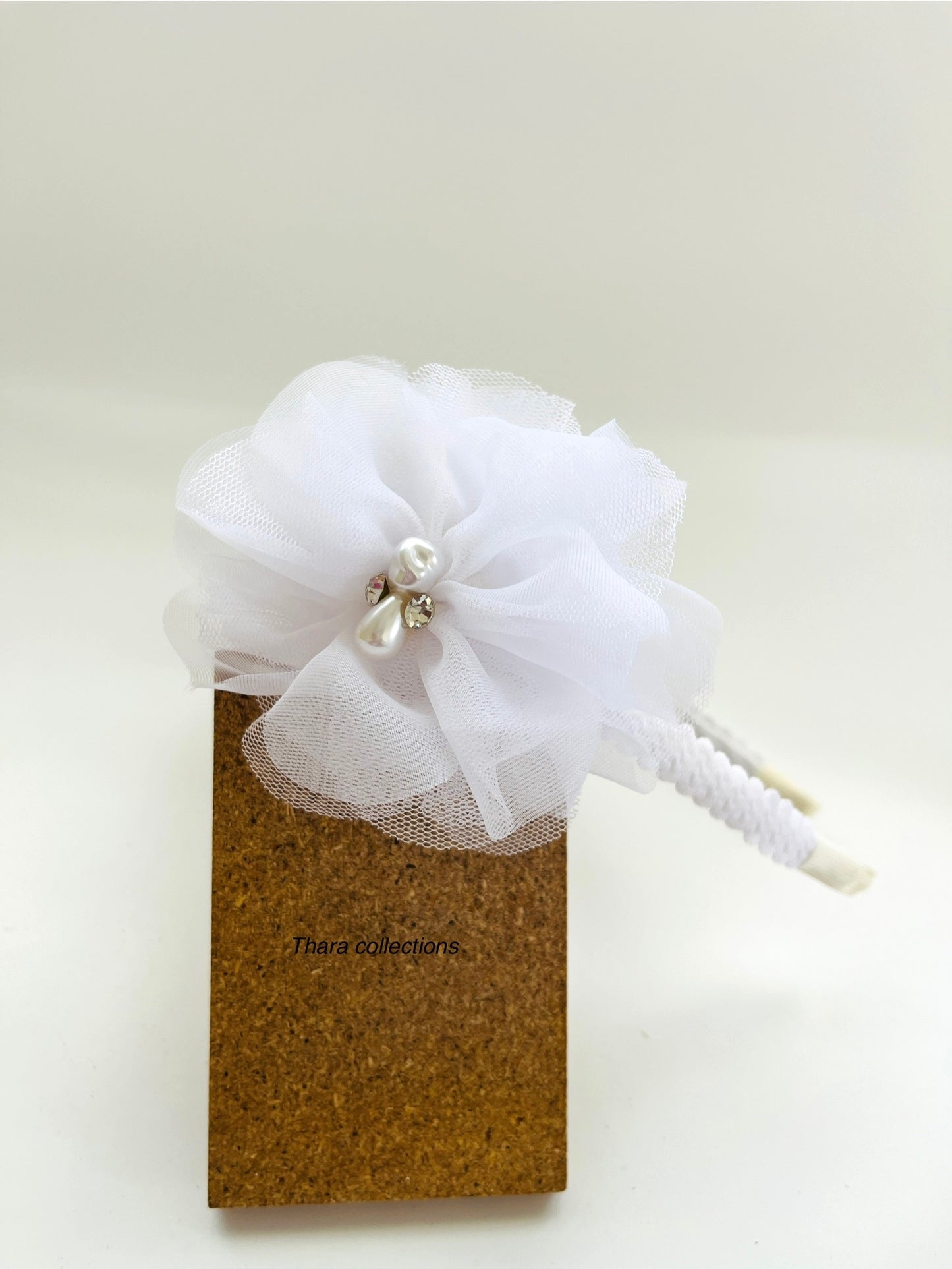 Soft Floral Hairbands with Pearl & Rhinestone Accents