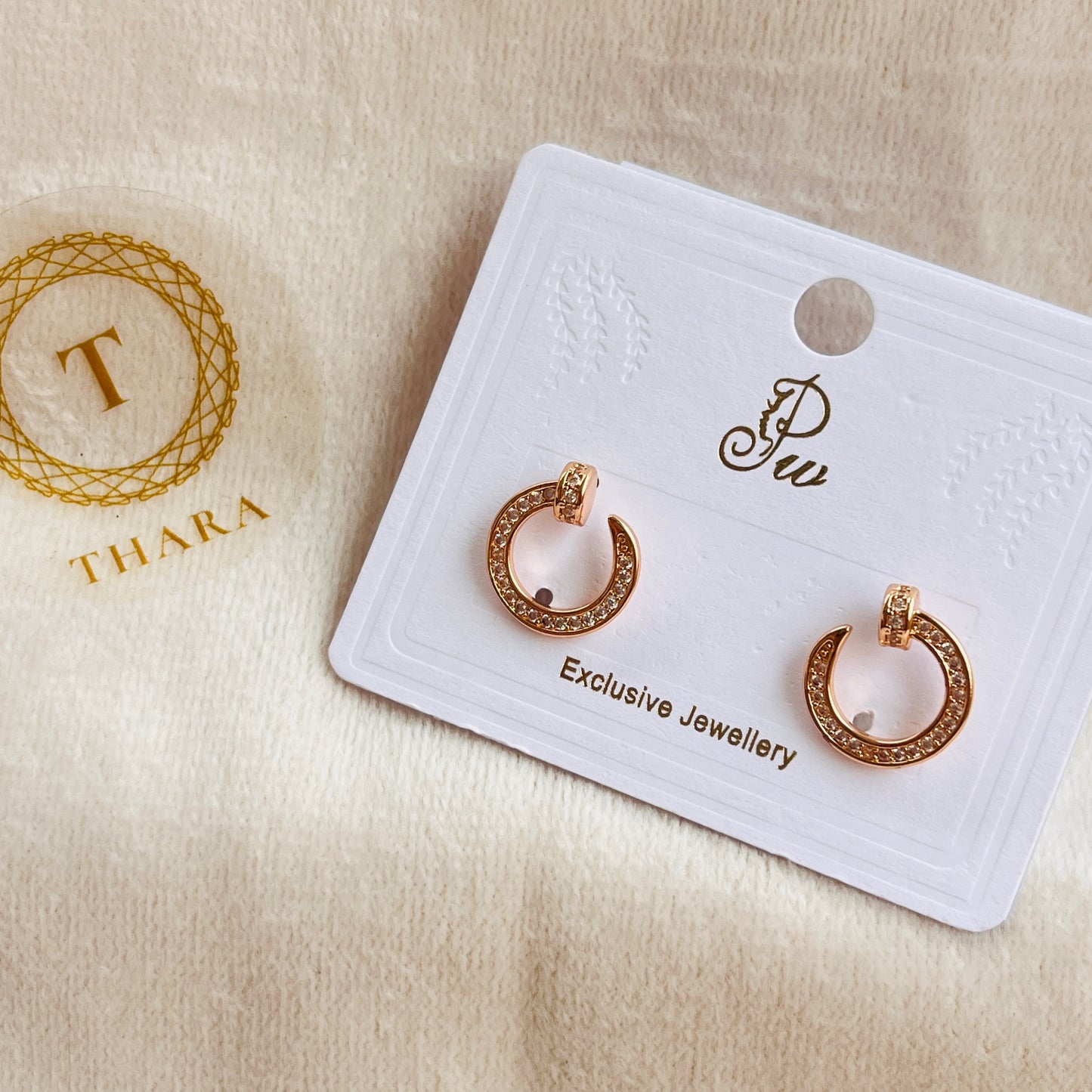 Rose Gold Nail Stud Earrings