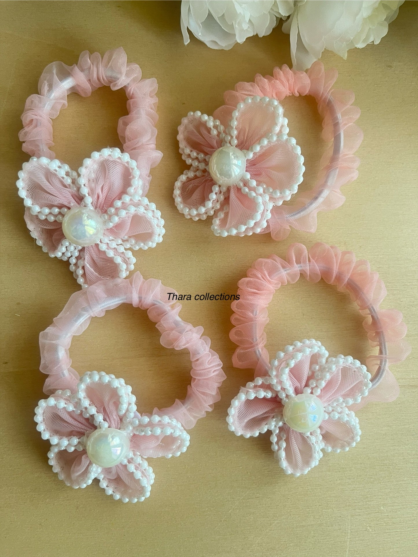 Pearl Bloom Hair Ties