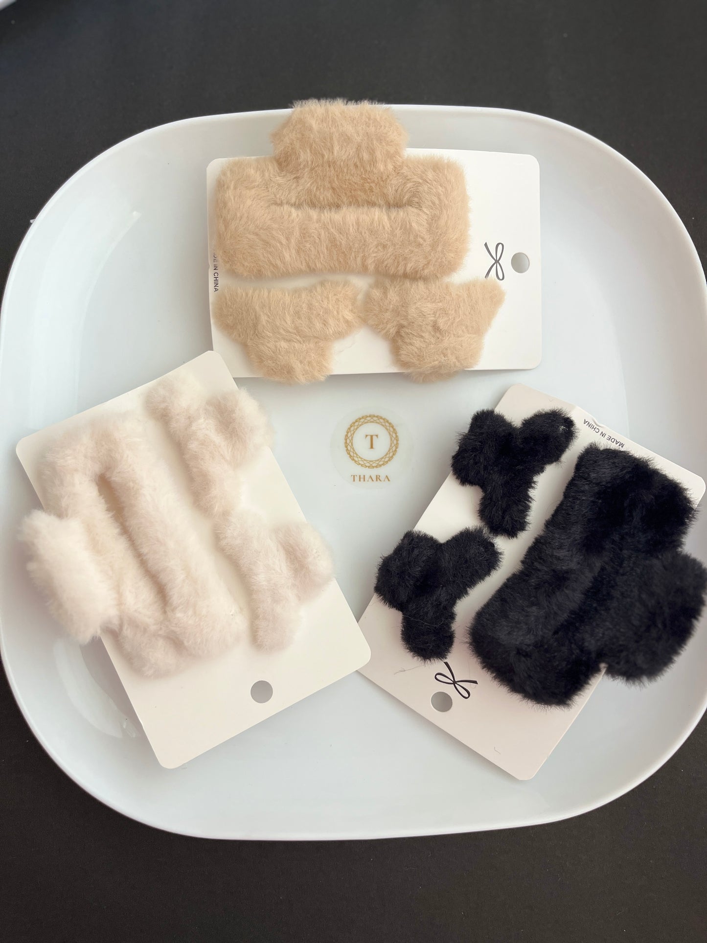 Fur Hair Claw Clips – Soft Fluffy Hair Accessories for Women & Girls