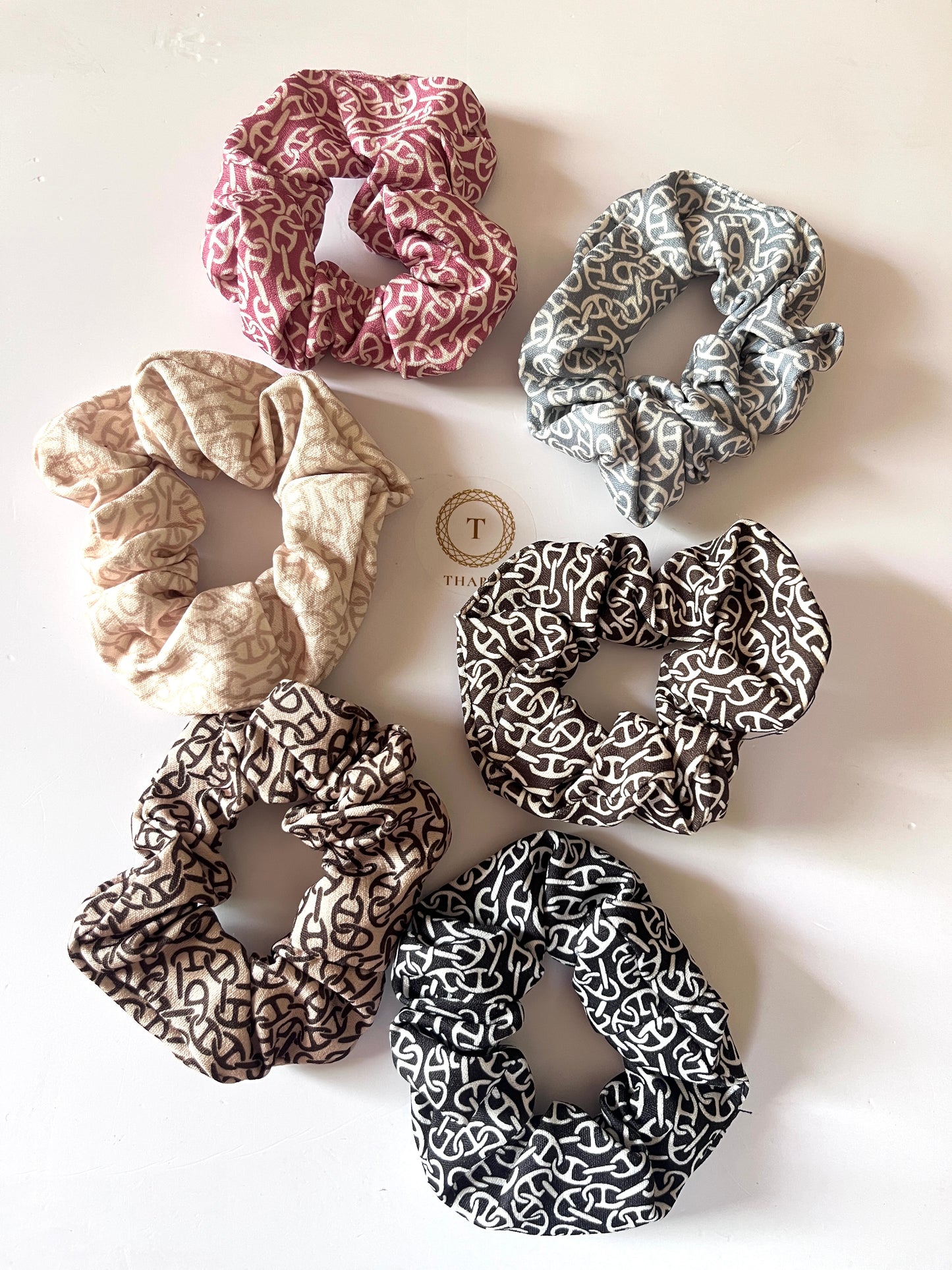 Luxe monogram Scrunchies - Regular